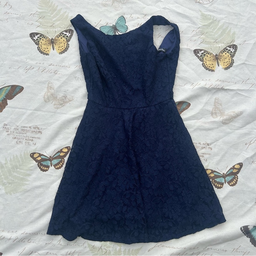 Speechless lace skater Navy Mini‎ Dress